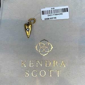 Kendra Scott Heart Charm in Vintage Gold